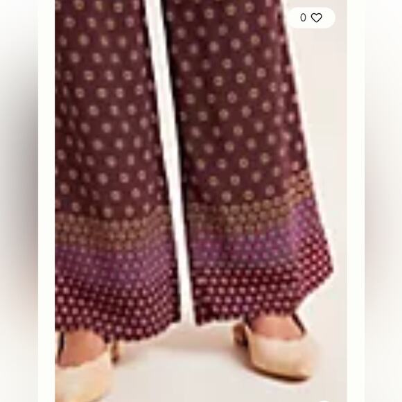 Anthropologie Marsden Wide Leg Geo Print Pants Size 14 - Picture 4 of 11